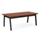 Lesro Newport Coffee Table Metal Frame 20x40in High Pressure Laminate Top, Black, Blossom Cherry top NP0840 - alternate 2